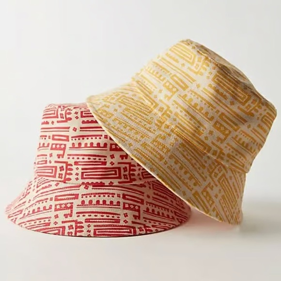 Lack Of Color Accessories - Lack of Color Shore Printed Yellow Bucket hat new wtag